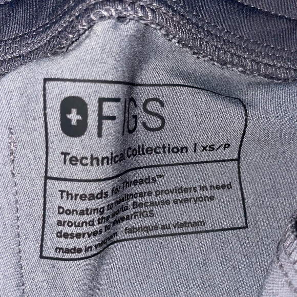 FIGS Graphite Jogger Scrub Pants (Size XS/P).  Gently used for a few months. - Picture 2 of 3